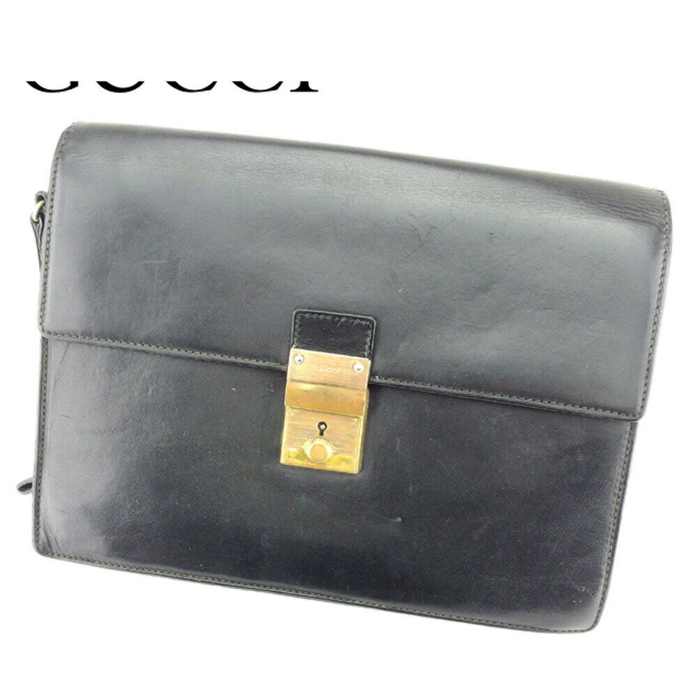【ブラックフライデー21％OFFクーポン】グッチ GUCCI クラッチバッグ ブラック レディース 中古 ブランド ハイブランド ヴィンテージ