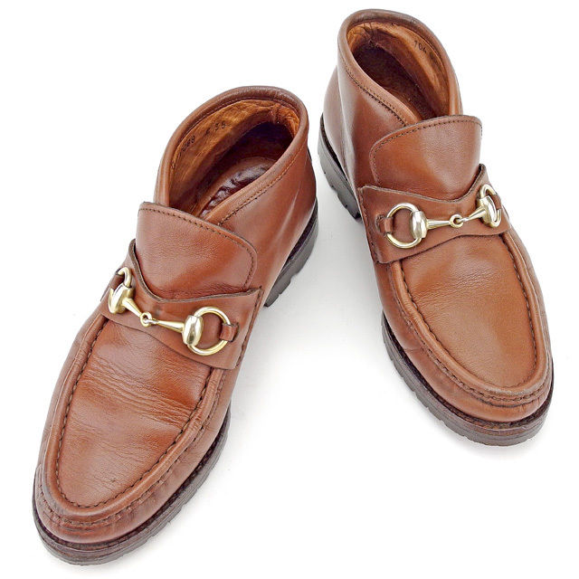 【ブラックフライデー30%OFFクーポン】グッチ GUCCI ローファー ホースビット ♯35 ブラウン×ゴールド レディース 中古 ブランド ハイブランド ヴ...