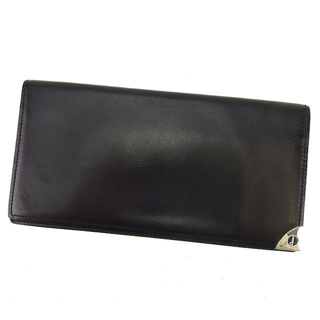ダンヒル Dunhill 札入れ dプレート ブラック×シルバー メンズ 中古