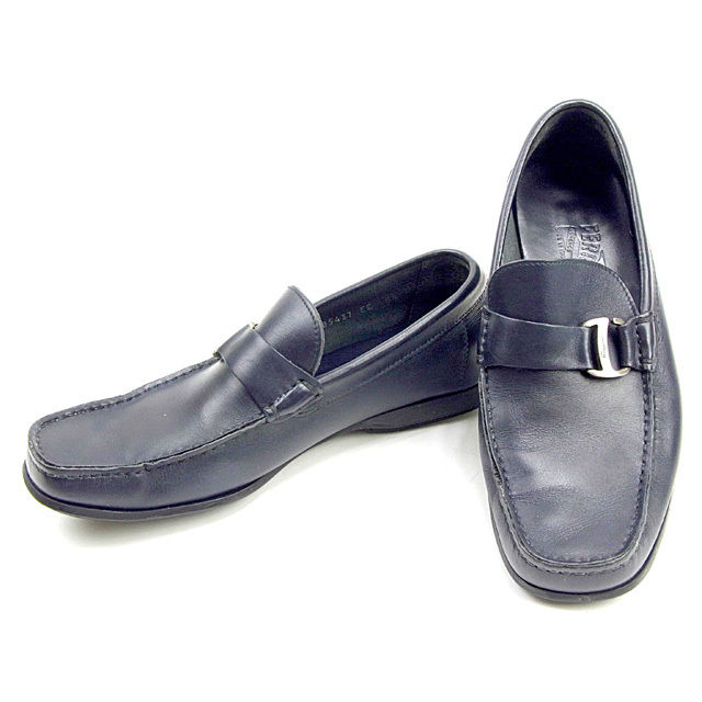 【ブラックフライデー30%OFFクーポン】サルヴァトーレフェラガモ Salvatore Ferragamo ローファー ヴァラモチーフ ♯5ハーフEE ダークネ...