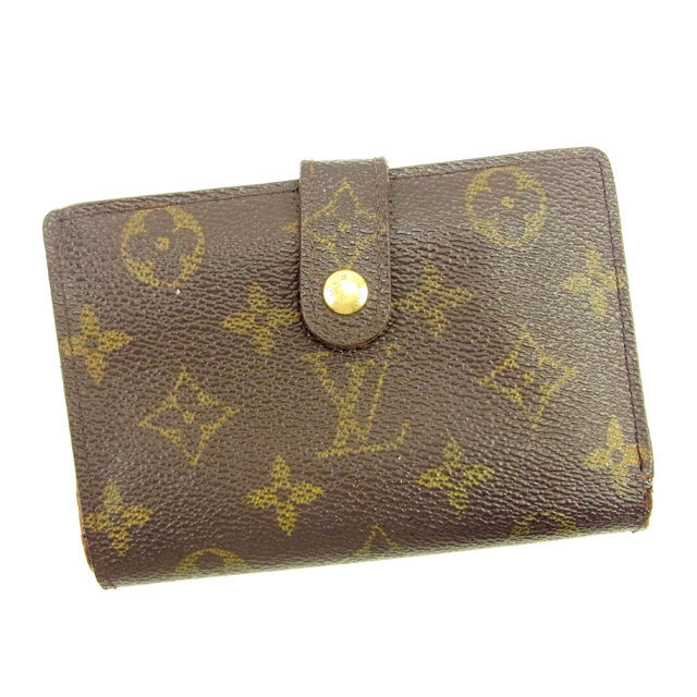 【ブラックフライデー30％OFFクーポン】ルイ・ヴィトン LOUIS VUITTON 二つ折り財布 モノグラム ポルトモネビエヴィエノワ ブラウン レディース 中古 ブランド ハイブランド ヴィンテージ