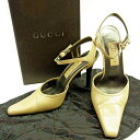 グッチ GUCCI パンプス ベージュ メンズ 中古