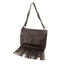 【楽天スーパーSALE10%OFF】ドルチェアンドガッバーナ DOLCE&GABBANA ショルダーバッグ フリンジ ブラウン×アンティークゴールド メンズ 中古 t11841_ss