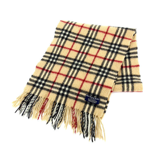 【ブラックフライデー21％OFFクーポン】バーバリー BURBERRY マフラー ノバチェック ベージュ系 レディ..