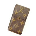 【秋Sale】ルイ・ヴィトン LOUIS VUITTON シガレットケース モノグラム エテュイシガレット ブラウン レディース 中古