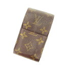 【秋Sale】ルイ・ヴィトン LOUIS VUITTON シガレットケース モノグラム エテュイシガレット ブラウン レディース 中古