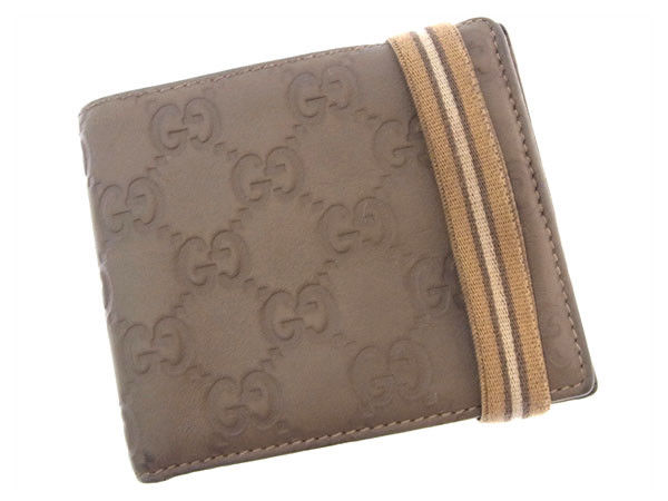 【ブラックフライデー30％OFFクーポン】グッチ GUCCI 札入れ グッチシマ シェリーラインリゴムバンド グレー×ベージュ系 レディース 中古 ブランド ハイブランド ヴィンテージ(4)