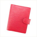 ルイ・ヴィトン LOUIS VUITTON 手帳カバー エピ /アジェンダミニ レッド レディース 中古