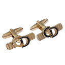 【楽天スーパーSALE★最大50%OFF】クリスチャンディオール Christian Dior カフス CDロゴ ゴールド×ブラック レディース 中古 ブランド...