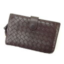 【秋Sale】ボッテガヴェネタ BOTTEGAVENETA 二つ折り財布 イントレチャート ブラウン レディース 中古(4)