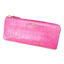 ミュウミュウ MIUMIU 長財布 クロコダイル型押し ピンク レディース 中古