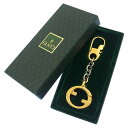 グッチ GUCCI キーリング ダブルG ヴィンテージ ゴールド×シルバー レディース 中古