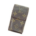 【秋Sale】ルイ・ヴィトン LOUIS VUITTON シガレットケース モノグラム /エテュイシガレット ブラウン レディース 中古