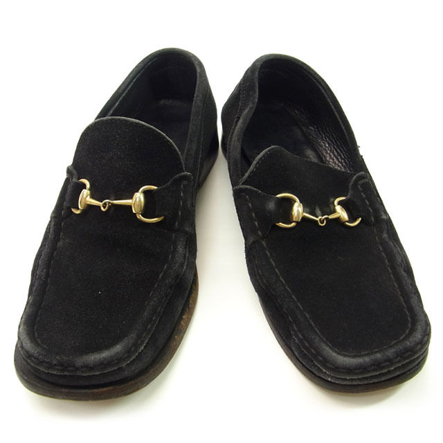 【ブラックフライデー30%OFFクーポン】グッチ GUCCI ローファー ビット金具 ビットモカシン ブラック レディース 中古 ブランド ハイブランド ヴィン...