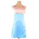 【ブラックフライデー30%OFFクーポン】フェンディ ワンピース バイカラー ♯Sサイズ ベージュ×ブルー レディース 中古 FENDI ブランド ハイブランド...