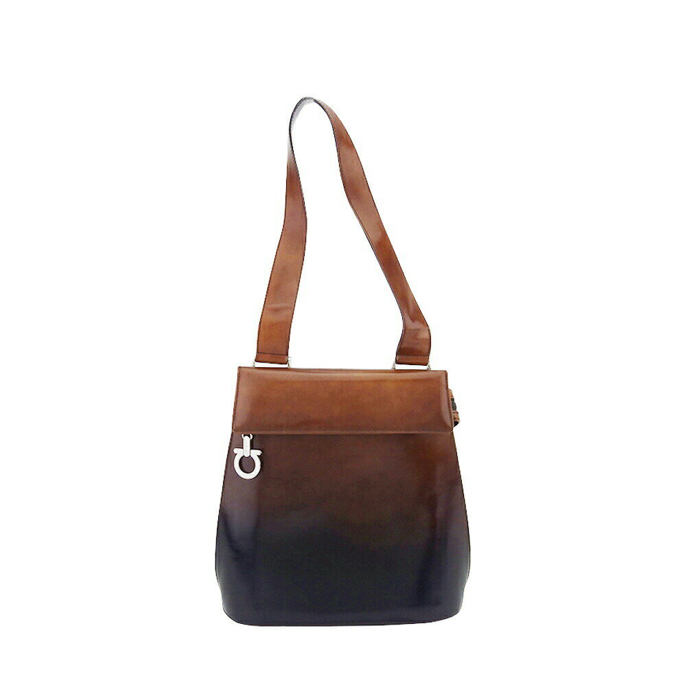 【ブラックフライデー30％OFFクーポン】サルヴァトーレフェラガモ ショルダーバッグ ガンチーニ ライトブラウンブラウン グラデ レディース 中古 Salvatore Ferragamo ブランド ハイブランド ヴィンテージ