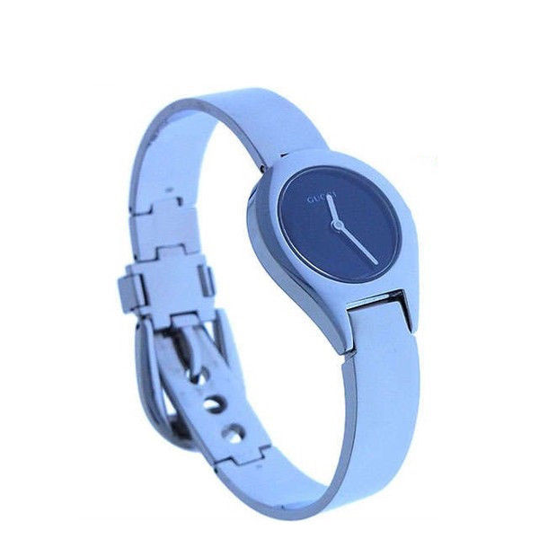 【ブラックフライデー30％OFFクーポン】グッチ 腕時計 ラウンドフェイス シルバー×ブラック レディース 中古 GUCCI ブランド ハイブランド ヴィンテージ