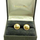 【楽天スーパーSALE★最大50%OFF】クリスチャンディオール カフス CDロゴ ラインストーン付き クリア×ゴールド レディース 中古 Christian ...