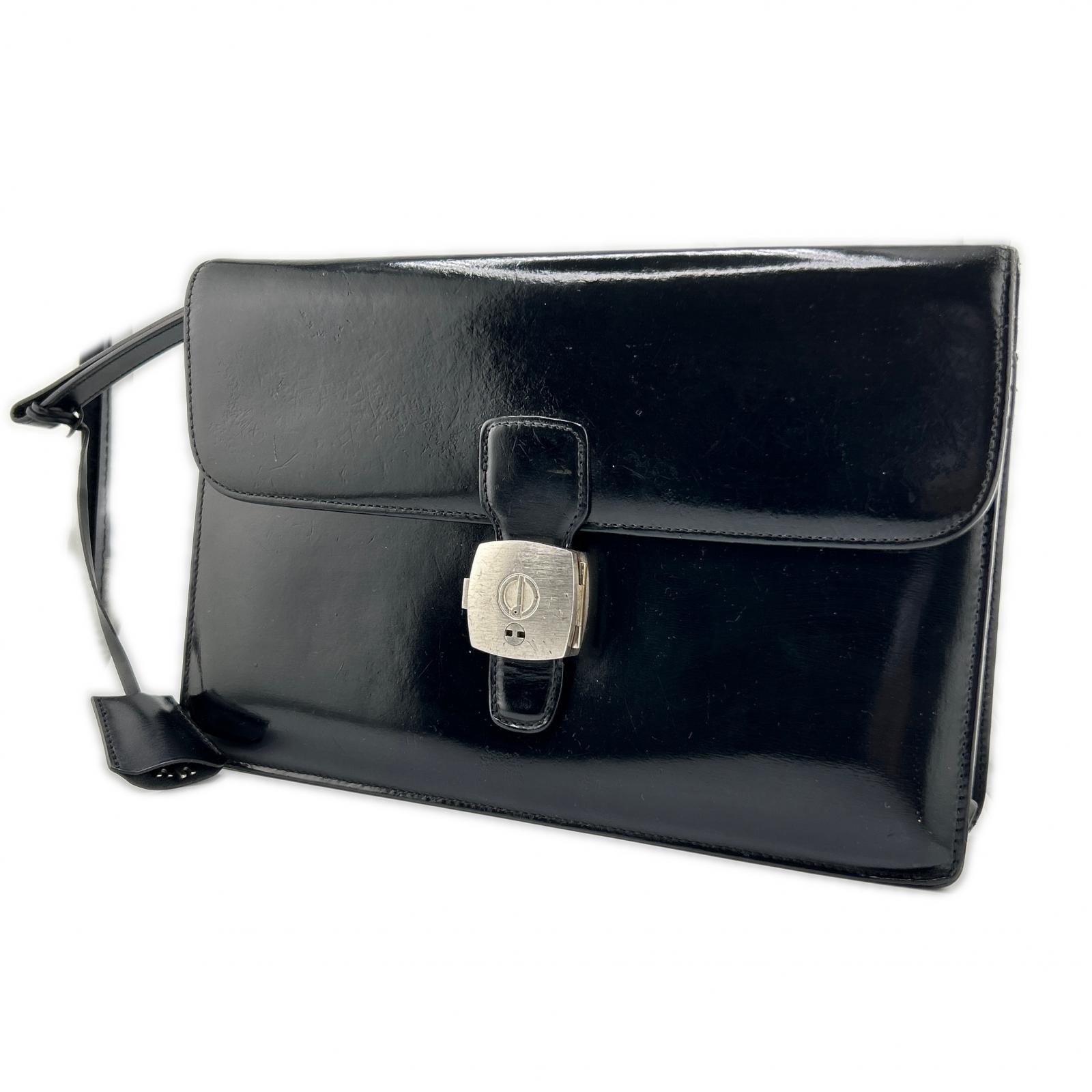 【楽天スーパーSALE★最大50％OFF】ダンヒル クラッチバッグ dマーク ブラック シルバー レディース 中古 Dunhill ブランド ハイブランド ヴィンテージ