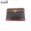 【スプリングセール】【中古】 ダンヒル ビジネスバッグ ブリーフケース ブラック ブラウン ゴールド PVC×レザー dunhill L4134