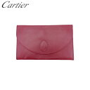 【スプリングセール】【中古】 カルティエ クラッチバッグ セカンド バッグ レディース メンズ マストライン ボルドー レザー Cartier L4163