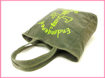 【ラスト1点】 【中古】 ヴィヴィアン ウエストウッド トートバッグ ワンショルダー カーキ×グリーン Vivienne Westwood バック 収納 ファッション バッグ 手持ちバッグ 1点物 【ヴィヴィアン・ウエストウッド】 T14027 .