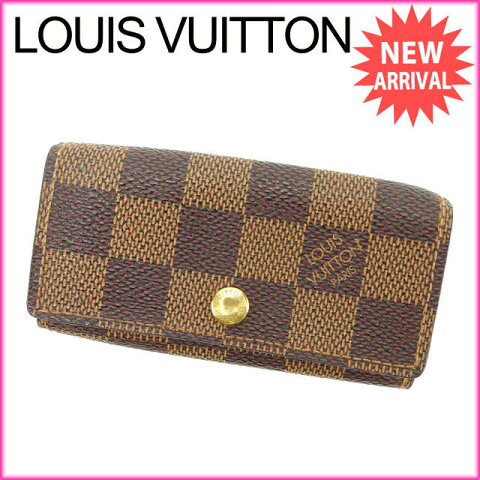 【送料無料】 ルイヴィトン Louis Vuitton キーケース 6連 メンズ可 ミュルティクレ6 ダミエ エベヌ ダミエキャンバス (あす楽対応) 【中古】 E867 .