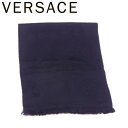 【春の大感謝祭 30％OFF】ヴェルサーチ マフラー フリンジ付き レディース メンズ メドゥーサ ブラック ウール 毛 VERSACE 【ヴェルサーチ】 T17180S 【中古】