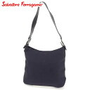 【スプリングセール】サルヴァトーレ フェラガモ ショルダーバッグ ワンショルダー ヴァラ金具 ブラック レザー Salvatore Ferragamo 【フェラ...