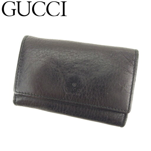 【スプリングセール】グッチ キーケース 6連キーケース ロゴ ブラック シルバー レザー GUCCI 【グッチ】 T8215S 【中古】 【スプリングセール】グッチ キーケース 6連キーケース ロゴ ブラック シルバー レザー GUCCI 【グッチ】 T8215S 【中古】
