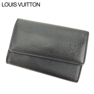 【中古】 【送料無料】 ルイ ヴィトン Louis Vuitton キーケース 6連キーケース レディース メンズ ミュルティクレ6 ブラック タイガレザー C3341