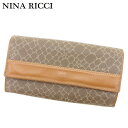 【スプリングセール】ニナリッチ 長財布 L字ファスナー ジラフ ブラウン ベージュ PVC×レザー NINA RICCI 長サイフ サイフ 収納 財布 ユニセックス 小物 【ニナリッチ】 I514 【中古】(4)