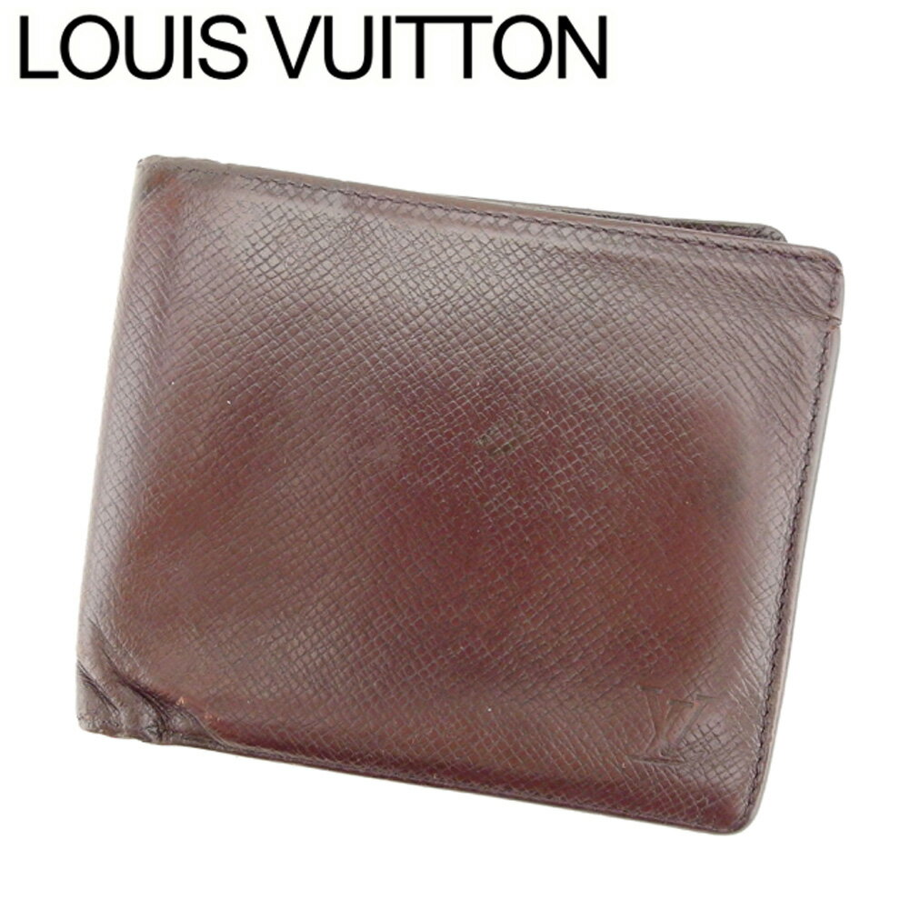 【スプリングセール30％OFF】ルイ ヴィトン 二つ折り 札入れ ポルトビエカルトクレディ タイガ ブラウン タイガレザー Louis Vuitton 【ルイ・ヴィトン】 C3293S 【中古】