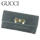 【春の大感謝祭 30％OFF】グッチ 三つ折り 財布 長財布 GG柄 ブラック PVC×レザー GUCCI 三つ折りサイフ サイフ 財布 折りタタミ 三つ折り財布 財布 ユニセックス 小物 【グッチ】 T6483 【中古】