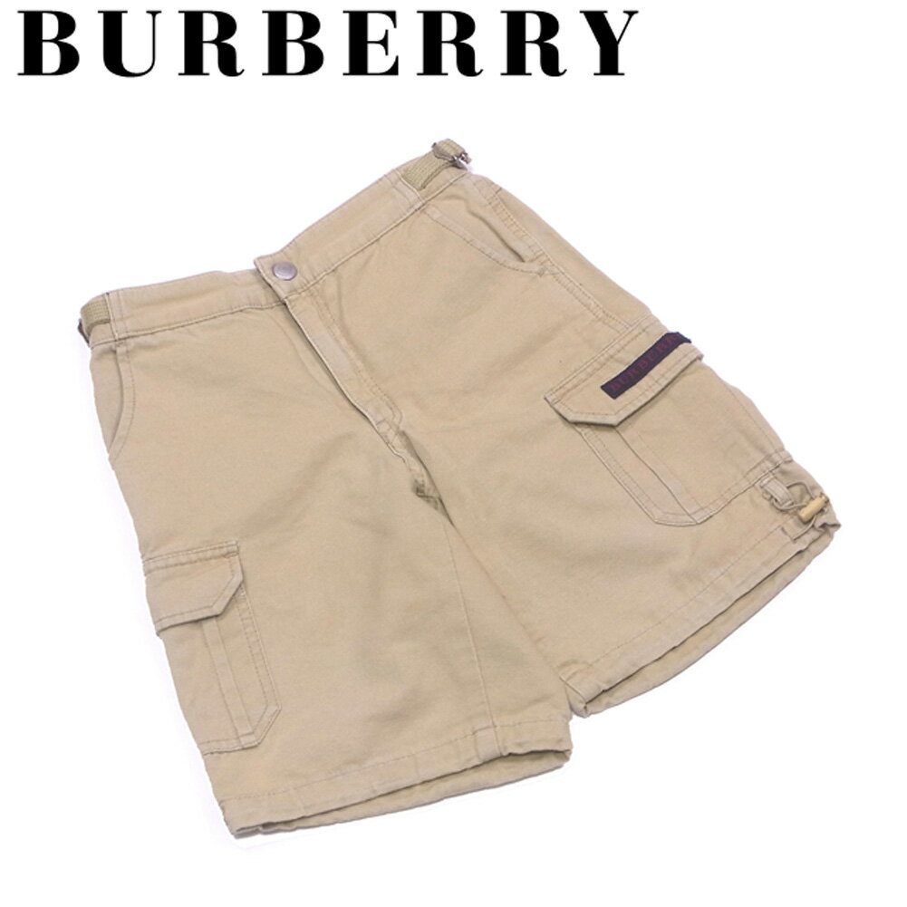 【スプリングセール30％OFF】バーバリー パンツ ワークポケット ♯110A ハーフ ベージュ シルバー系 コットン綿100％ BURBERRY 【バーバリー】 H767S 【中古】