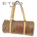 【スプリングセール】エトロ ハンドバッグ ミニボストンバッグ ペイズリー ブラウン PVC×レザー ETRO バック 手持ちバッグ ファッション バッグ 収納 ...