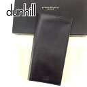 【春の大感謝祭 30％OFF】ダンヒル 長札入れ 札入れ ロゴ ブラック レザー dunhill 【ダンヒル】 T6772S 【中古】