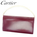 【スプリングセール】カルティエ 長財布 財布 ハンドル付きウォレット トリニティ ボルドー シルバー ゴールド レザー Cartier 【カルティエ】 T6774S 【中古】(4)