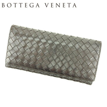 【中古】 ボッテガ ヴェネタ 長札入れ 札入れ イントレチャート ブラウン レザー120697BOTTEGA VENETA レディース プレゼント 贈り物 1点物 人気 良品 ブランド 迅速発送 オシャレ 大人 在庫処分 ファッション 【送料無料】 T7128