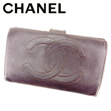 【楽天スーパーセール】 【20%オフ】 【中古】 シャネル ガマ口 財布 長財布 キャビアスキン ブラウン レザー CHANEL ガマ口 財布 サイフ コンパクト 財布 ユニセックス 小物 迅速発送 在庫処分 1点物 T7183