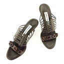 【スプリングセール】マノロ ブラニク サンダル シューズ 靴 #34ハーフ ブラウン レザーMANOLO BLAHNIK レディース プレゼント 贈り物 オシャ...