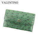 【スプリングセール】ヴァレンティノ ガラバーニ カードケース カード 名刺入れ オーストリッチ グリーン レザーVALENTINO GARAVANI レディース...