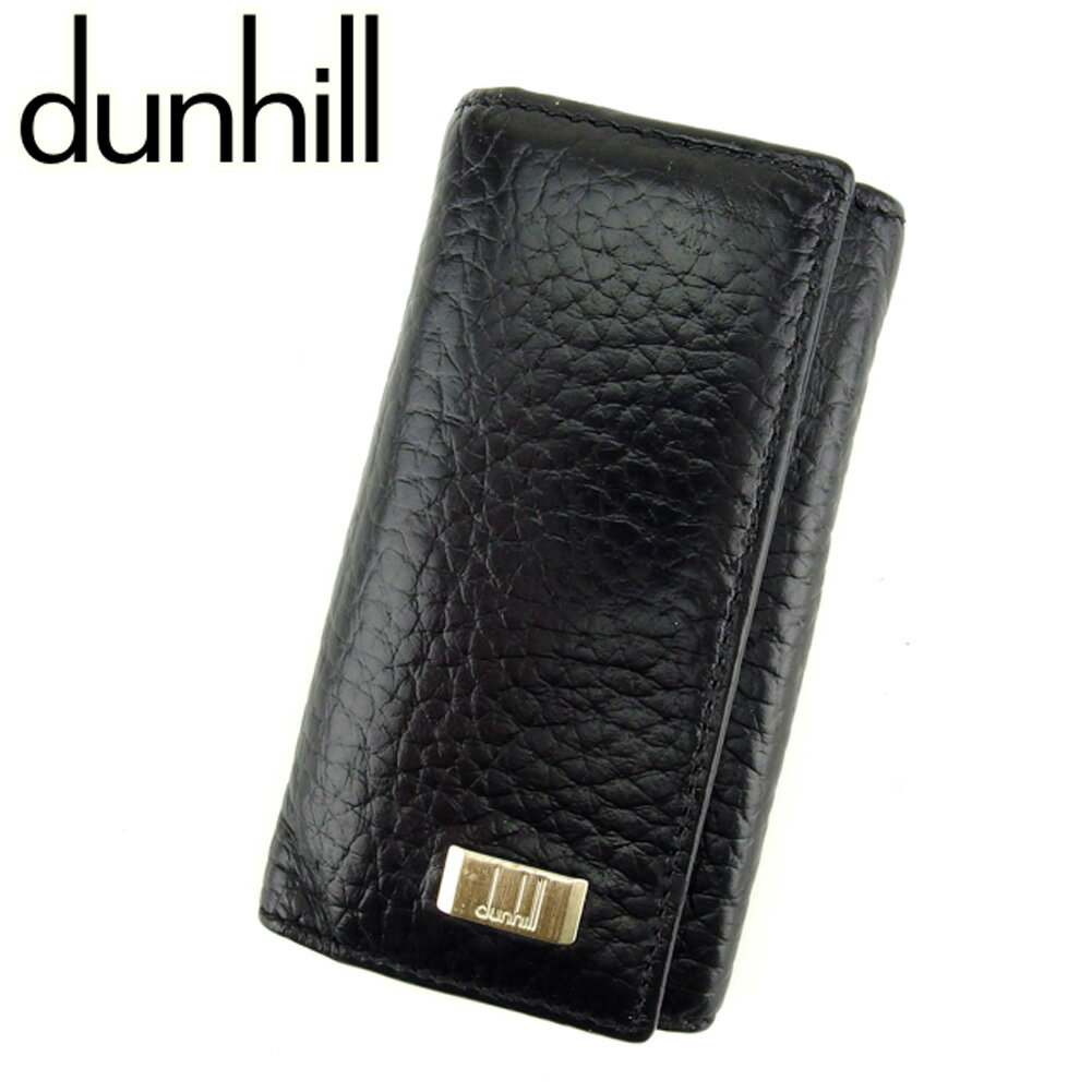 【スプリングセール30％OFF】ダンヒル キーケース 4連キーケース ロゴプレート ブラック レザーdunhill レディース プレゼント 贈り物 オシャレ 大人 ファッション 【ダンヒル】 C3215 【中古】