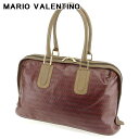 【ウィンターSALE 30%OFF】マリオ ヴァレンティノ ボストンバッグ 旅行用バッグ ブラウン PVC×レザー MARIO VALENTINO バック 収納 旅行 バッグ 【マリオ ヴァレンティノ】 T14629 【中古】