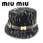 【春の大感謝祭 30％OFF】ミュウミュウ 帽子 ハット ロゴ ブラック 綿100%miumiu レディース プレゼント 贈り物 オシャレ 大人 ファッション 【ミュウミュウ】 T7225 【中古】