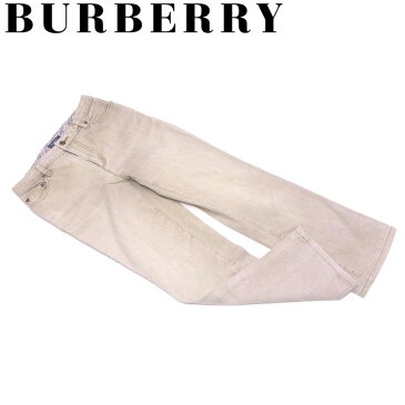 【中古】 バーバリー パンツ ストレート ♯36サイズ カラーデニム ベージュ コットン綿98％ポリウレタン2％ BURBERRY 【バーバリー】 E1644