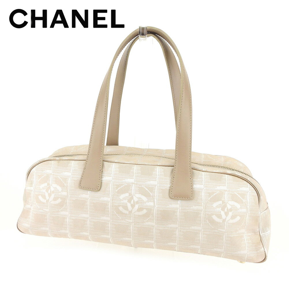 【スプリングセール30％OFF】シャネル ハンドバッグ ミニボストンバッグ ニュートラベルライン ベージュ キャンバス×レザー CHANEL 【シャネル】 T7453S 【中古】