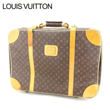 【中古】 ルイ ヴィトン トランク キャスター付き キャリーケース ヴィンテージ モノグラム ブラウン PVC×レザー Louis Vuitton レディース プレゼント 贈り物 1点物 人気 良品 夏 ブランド 迅速発送 オシャレ 大人 在庫処分 ファッション 【送料無料】 T7672 A