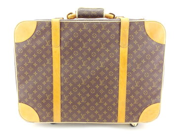 【中古】 ルイ ヴィトン トランク キャスター付き キャリーケース ヴィンテージ モノグラム ブラウン PVC×レザー Louis Vuitton レディース プレゼント 贈り物 1点物 人気 良品 夏 ブランド 迅速発送 オシャレ 大人 在庫処分 ファッション 【送料無料】 T7672 A