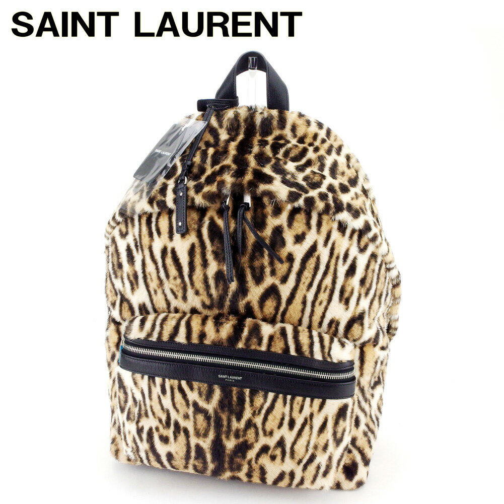 【スプリングセール30％OFF】サンローラン バックパック オセロット シティ SAINT LAURENT 【サンローラン】 T16665S 【中古】